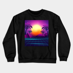 Tranquil Sunset Vaporwave Aesthetic Crewneck Sweatshirt